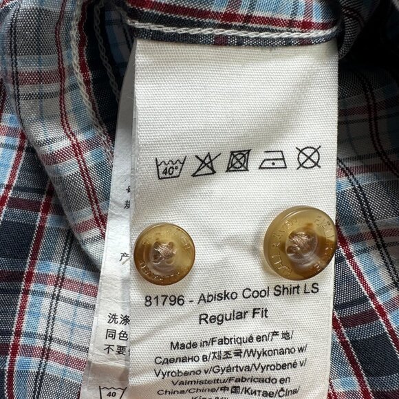 Fjallraven Abisko Cool Plaid Shirt Men's Medium‎ Button Up Hiking Lycell - Picture 6 of 6